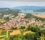 六蓝水库下的独田老村，溃坝前后对比图片